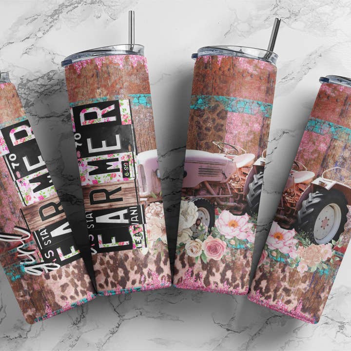 Girl Farmer Sublimationsbecher, 20 Unzen für den Großhandel von Twisted T Creations