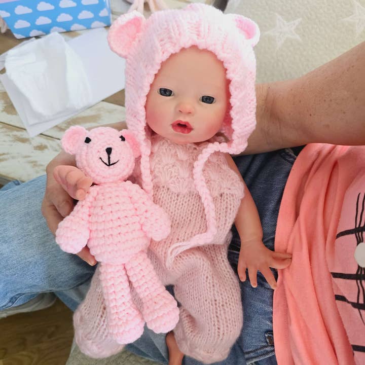 Maria & Jesus - Wholesale Doll Clothing - Kids - Reborn Pink Set Baby Dress - Suitable for wrists from 42 to 48cm10