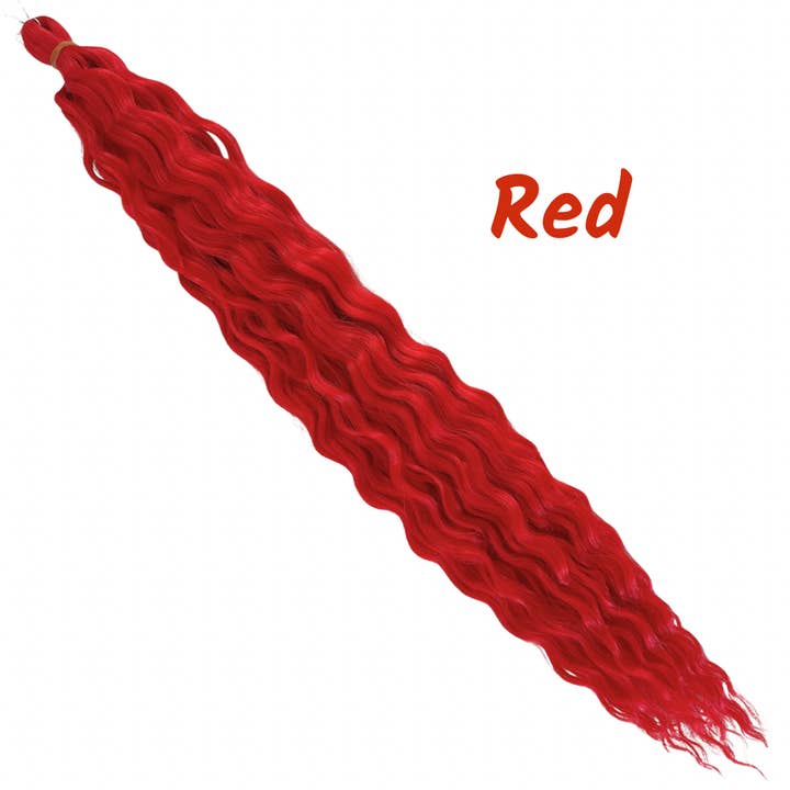 Poppet Locks - Wholesale Hair extensions - Red Wavy Braiding Hair - 20” - 100g
