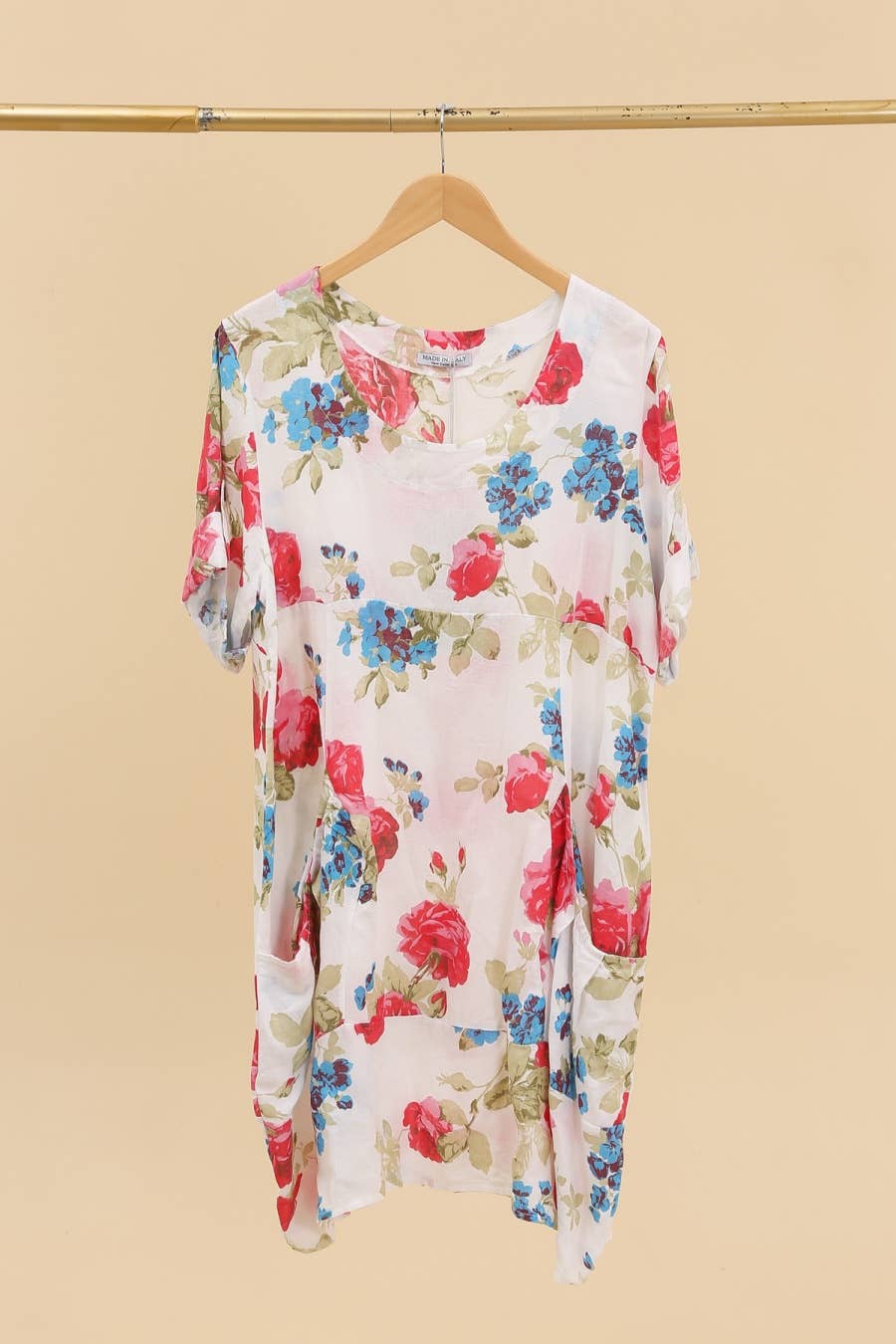 la maison des fibres naturelles – wholesale Klänning - Dam – Klänning i 100 % linne med blommönster 32400