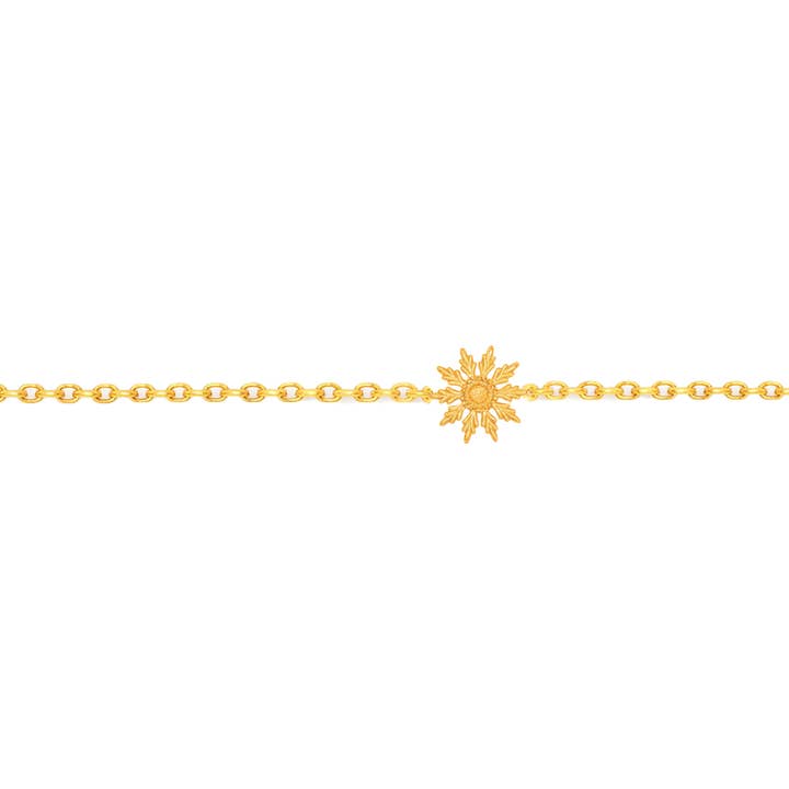 Pulsera Cadena Eguzkilore Chapada en Oro de 18k para venta al por mayor de TALISMAN JEWELLERY (D&Fidanverdi, S.L.)