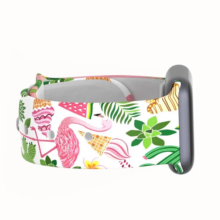 ShopTrendsNow - Wholesale Watch Band/Strap - Women's - Printed Apple Watch Silicone Band Flowers Pineapple Turtles15