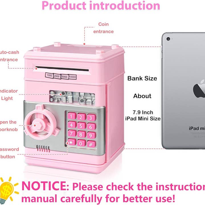 VIGOR - Wholesale Money/piggy bank – Child & baby - Best Gift Piggy Bank Electronic Mini ATM for Kids(10 Pack)8