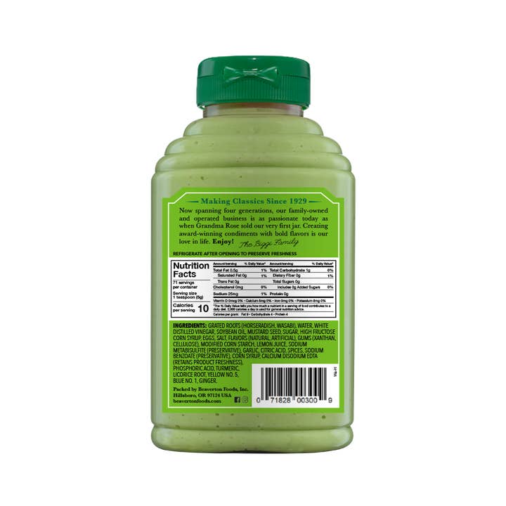 Beaverton Foods - Wholesale Sauce - Beaver Brand Wasabi Horseradish 12.5oz1
