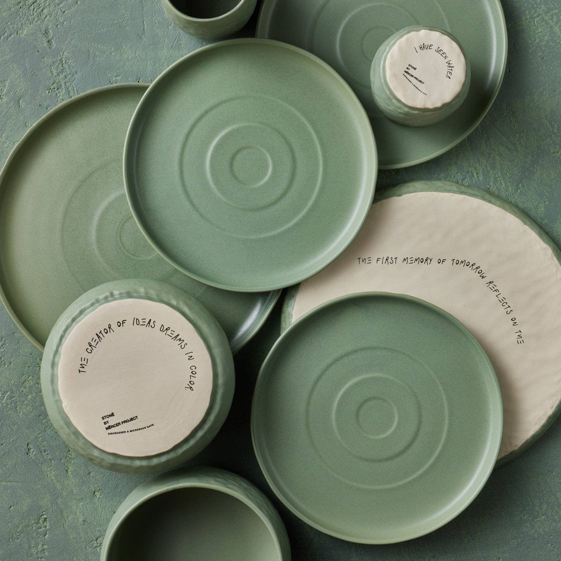 Stone  Lain - Wholesale Dinnerware Set - Shosai Stoneware Dinnerware Set - Sage5