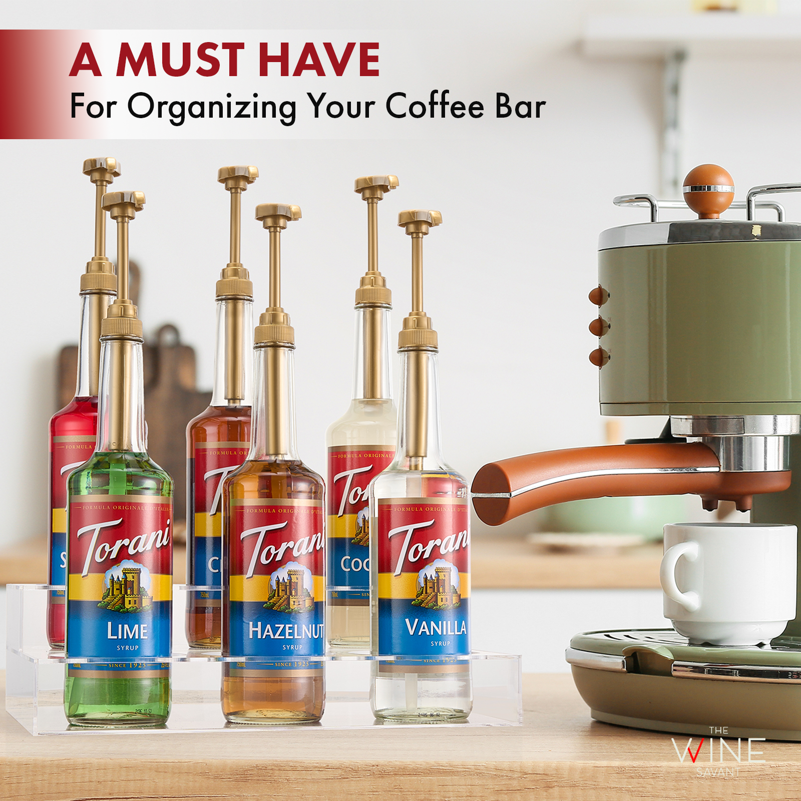 The Wine Savant /  Khen Glassware – wholesale Bottle rack/holder – Acrylic Plastic Bottle Holder | 2-Tiered | 6 Bottle Rack1