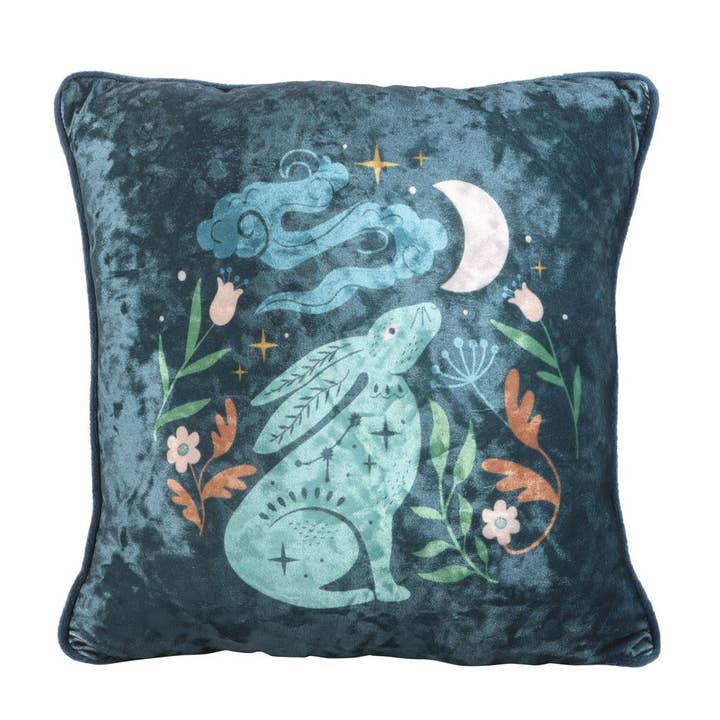 Something Different Wholesale - Wholesale Throw/Decorative Pillow - 35cm Square Mystical Midnight Hare Cushion