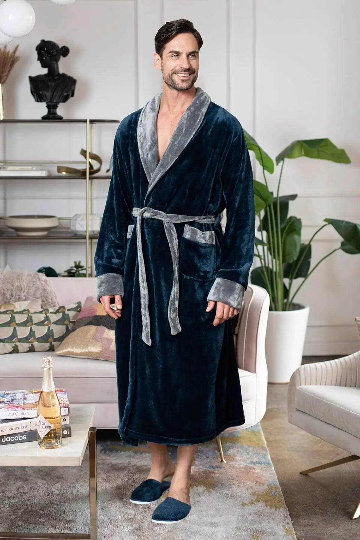Lotus Linen - Wholesale Robe - Men's - Cozy Mens Plush Robes – Built for Comfort, Designed to Last45