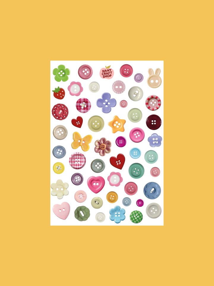 Klistermärkesark knappar A5 för wholesale av Nany Craft Shop