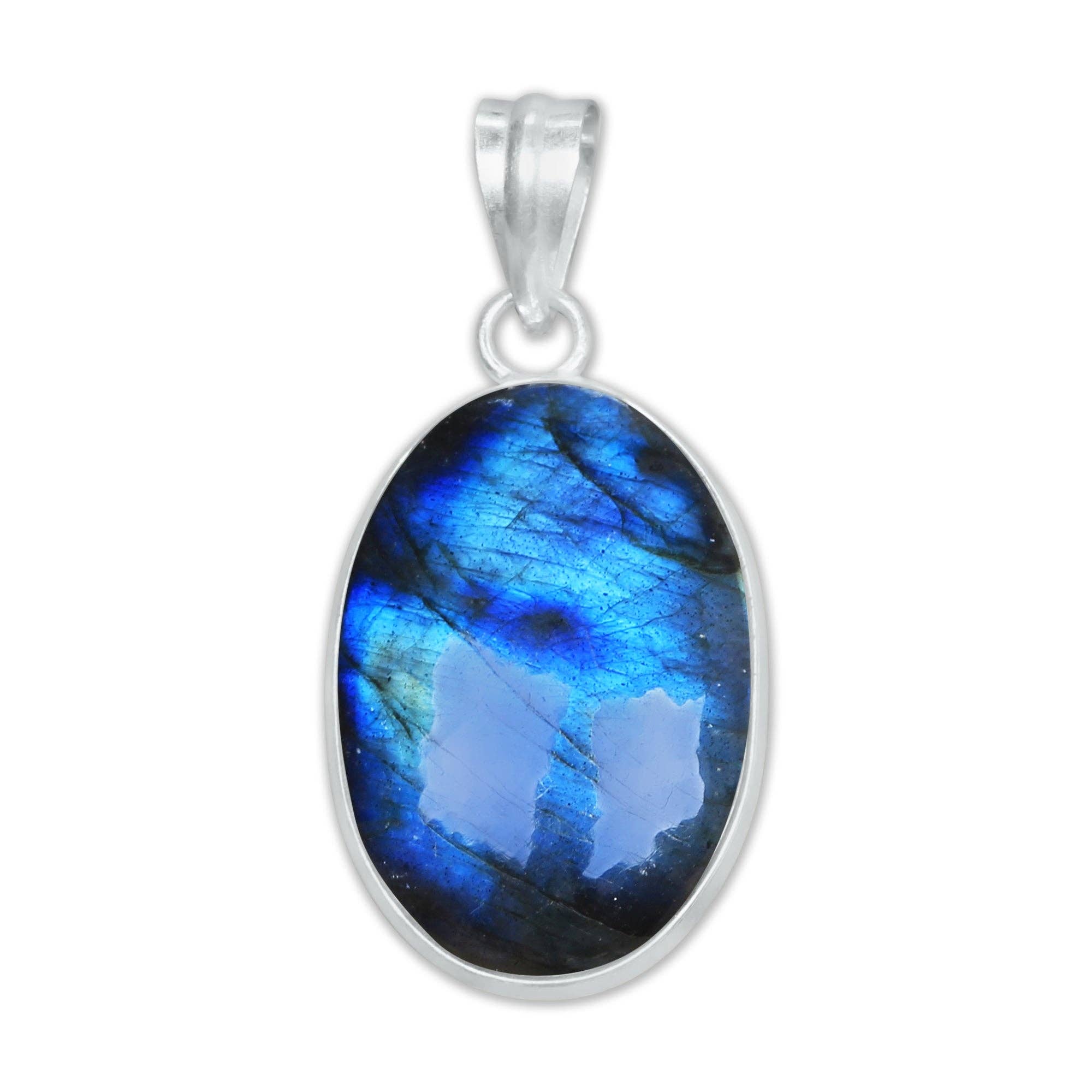 Handmade Jewels - Wholesale Individual Charm/Pendant - Labradorite Minimalist Pendants -  Handmade, Silver-Plated Brass, Wholesale31