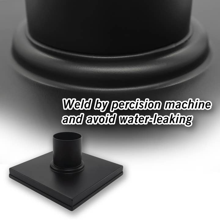 inQbrands – wholesale Bathroom accessory set – 6x6 Stainless Steel Square Shower Drain, Matte Black