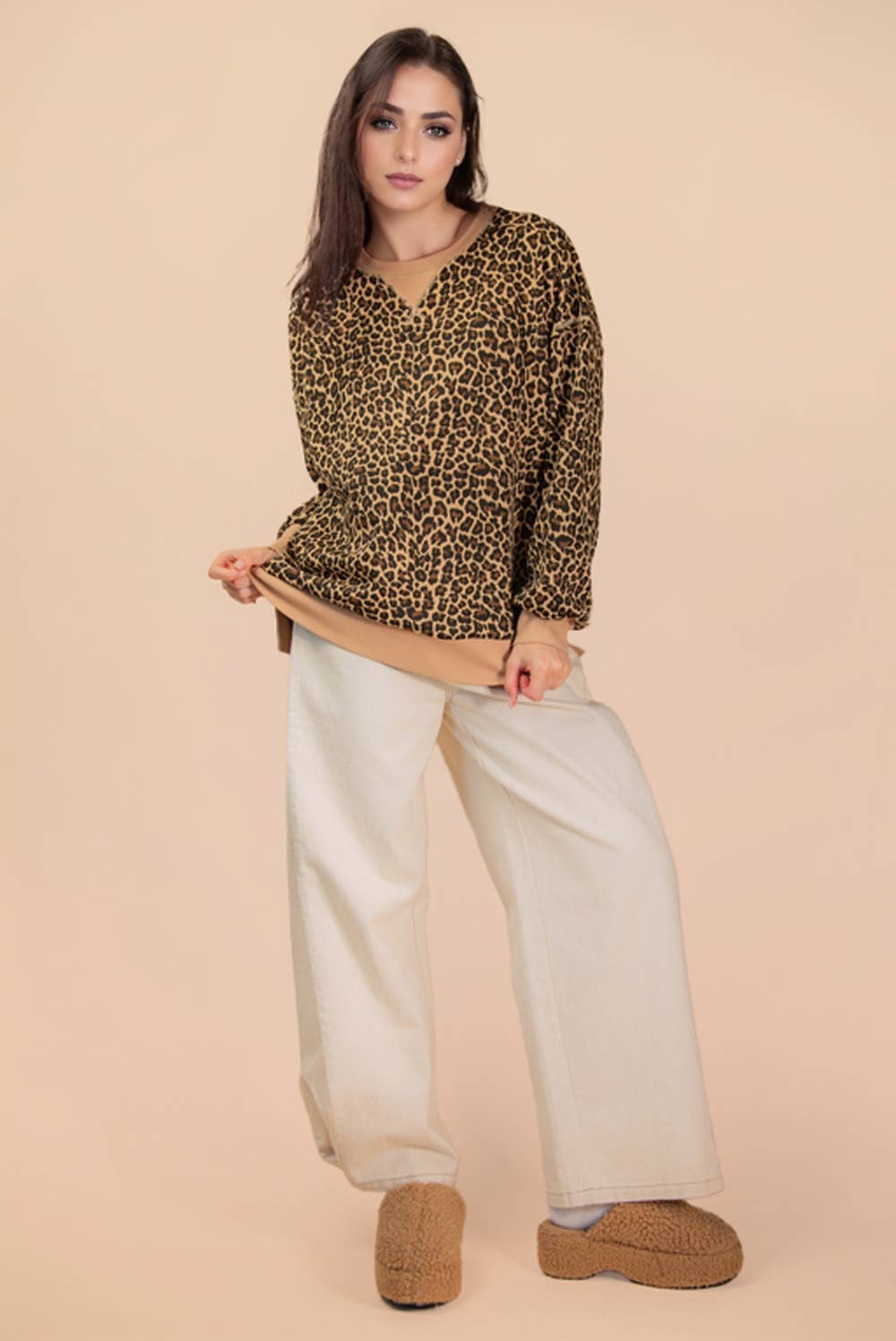 VERY J - Wholesale Knit Top - Women's - NT12318-Leopard & Camo Printed Knit Casual Top5