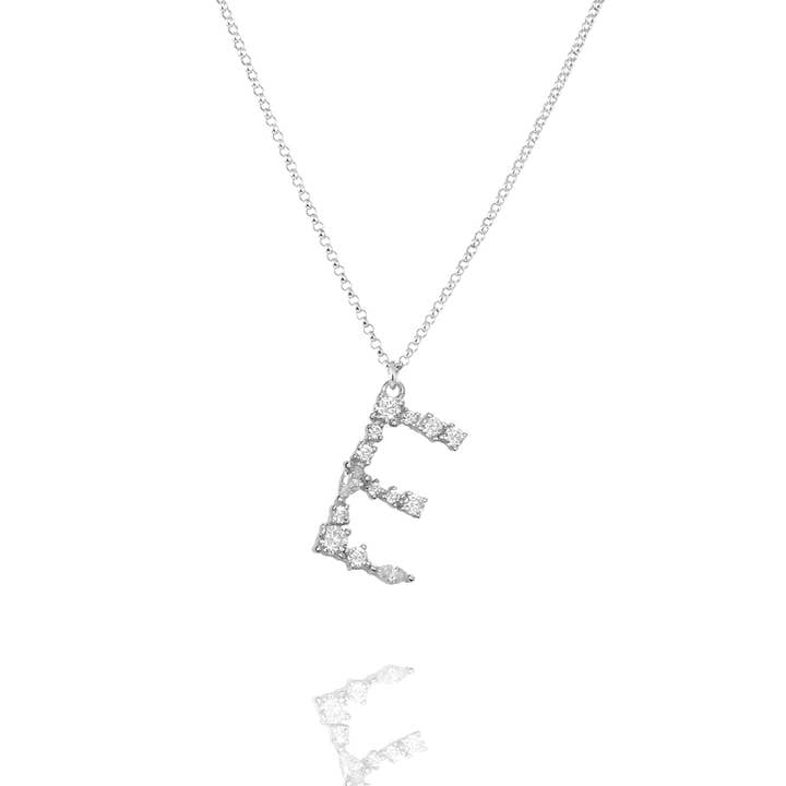 E - Brievenketting - Letterketting - zilver voor wholesale door CLASSYANDFABULOUS Jewelry