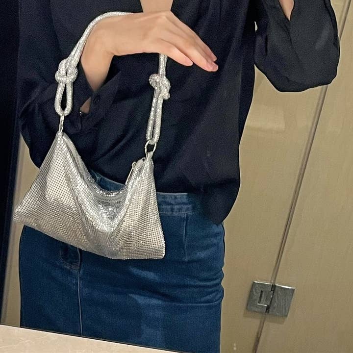 PEACH ACCESSORIES - Wholesale Clutch Bag - Women's - Glamour Metalic Evening Bag A0646