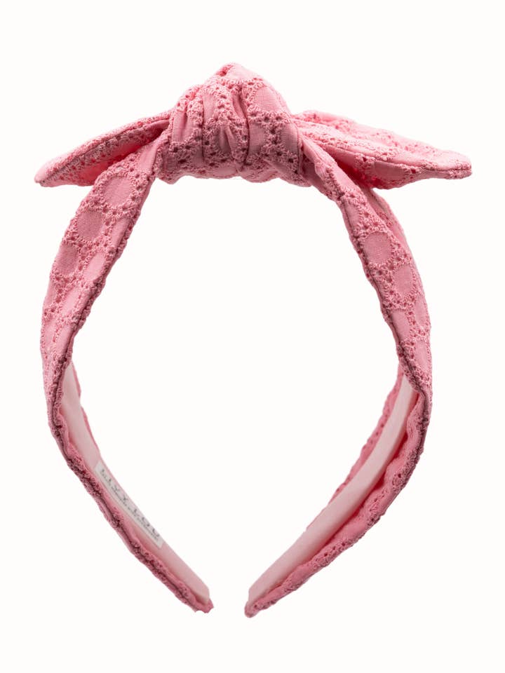 Bandeau noué rose pour filles Katie pour la vente par Livy Lou Collection