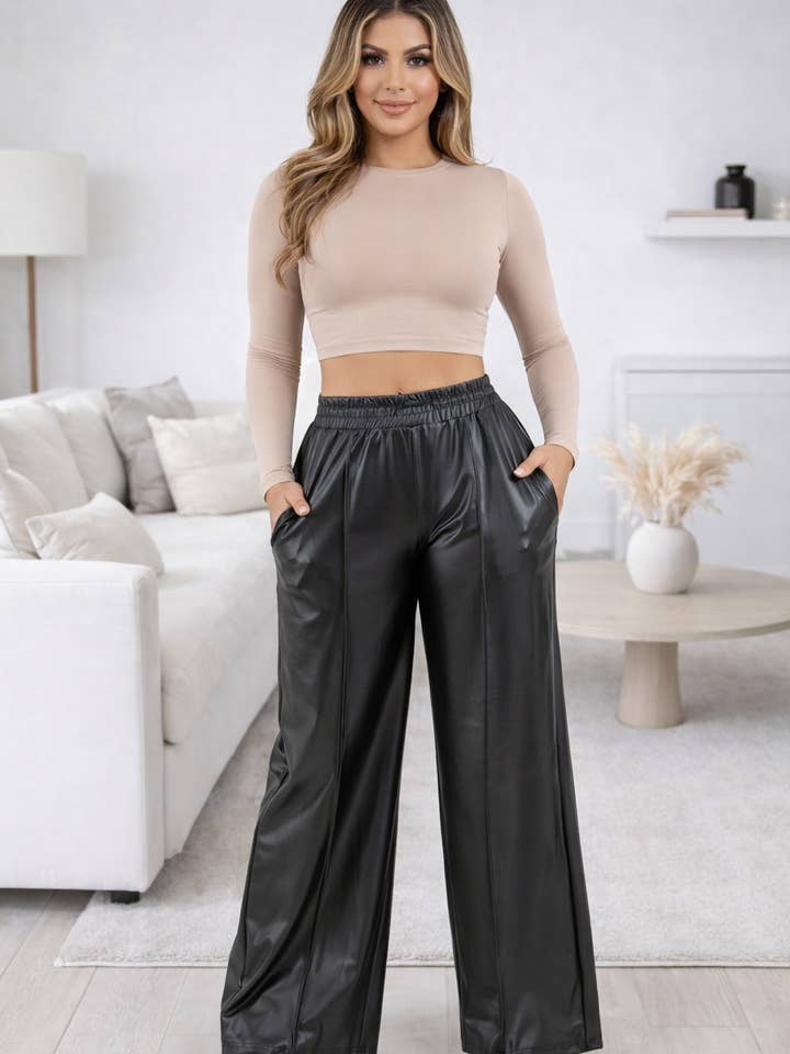 PANTALON LARGE PU14 PU pour la vente par LABIJOU