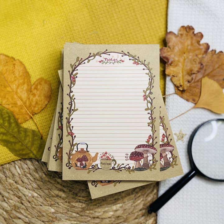 Split Moon Studios - Wholesale Notepad - NEW* Vintage Mushroom Notepad A6 To-Do List4