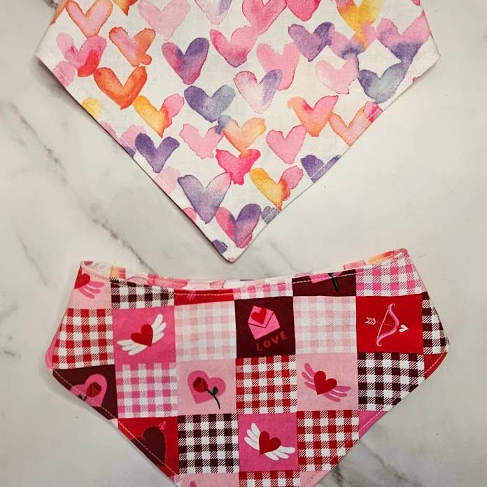 Cupid on Pink Plaid With Hearts for wholesale by DJS & K Handcrafted