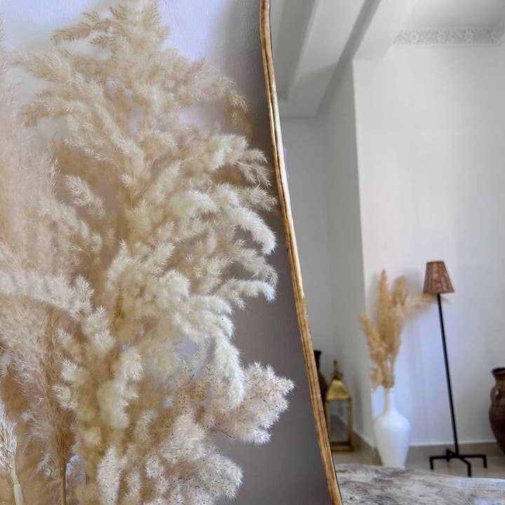 Palmeraies - Wholesale Wall Mirror - Antique Brass Mirror, Italian Wavy Brass Mirror