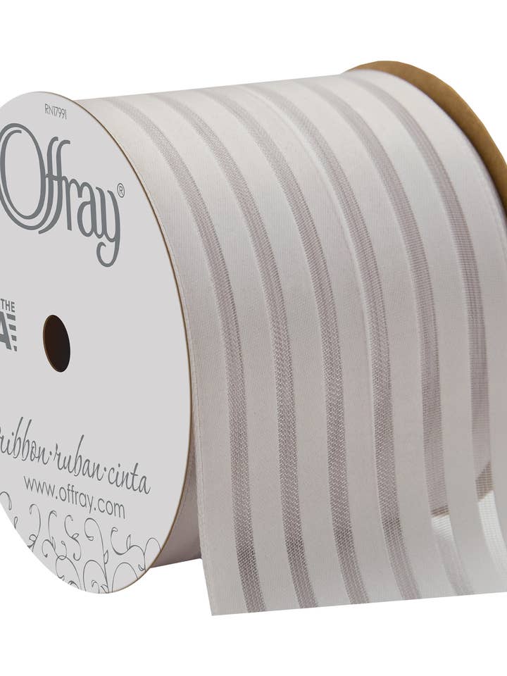 Amalina Oyster 2-1/2" x 25 Yards for wholesale by Berwick Offray Ribbon