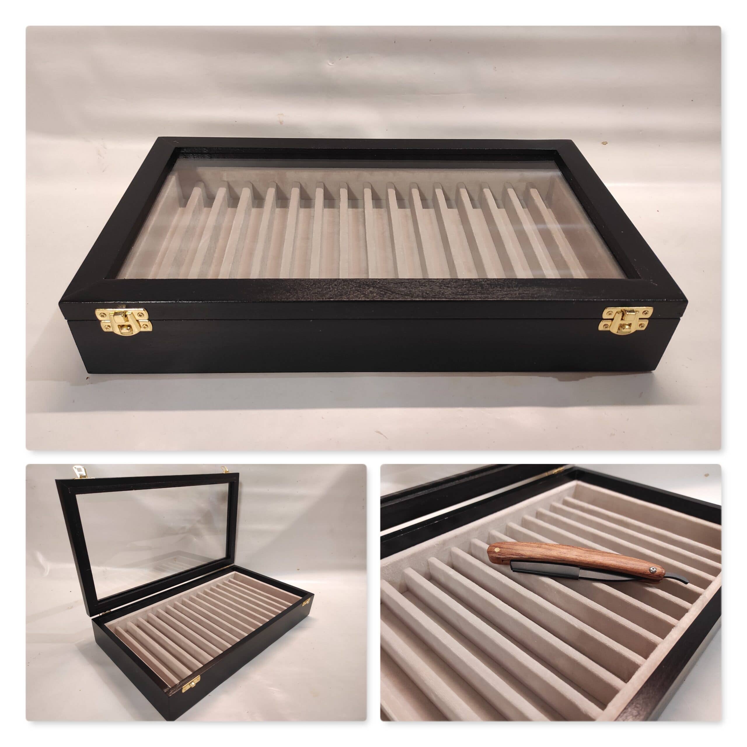 Coins&More - Wholesale Knife Storage - Wooden case for straight razors4