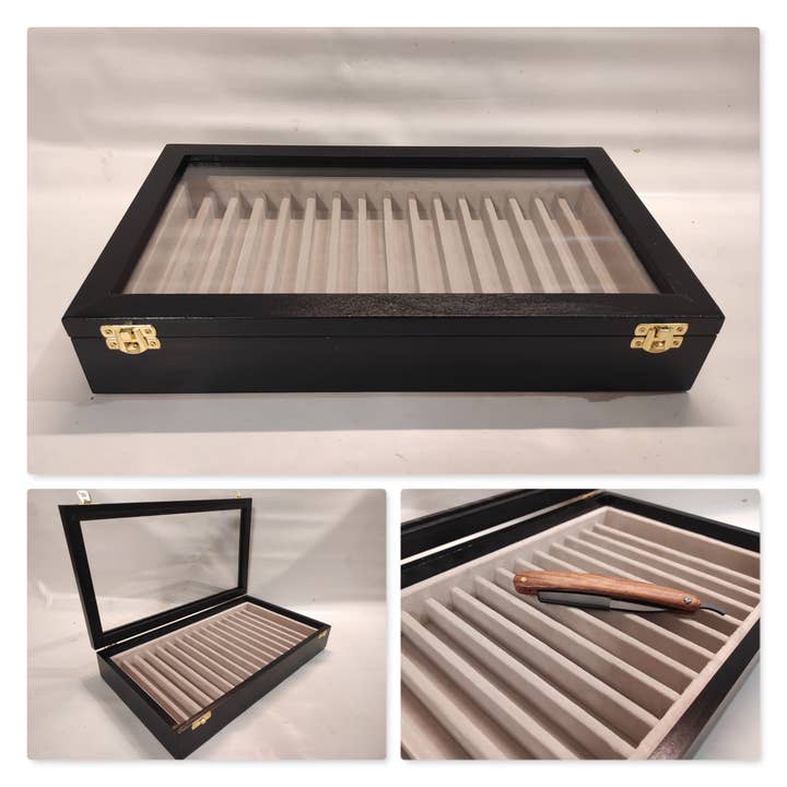 Coins&More - Wholesale Knife Storage - Wooden case for straight razors4