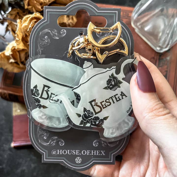 House of Hex - Wholesale Keychain - Women's - Bestea Keychain Set | BFF | Tea party | Friendship9