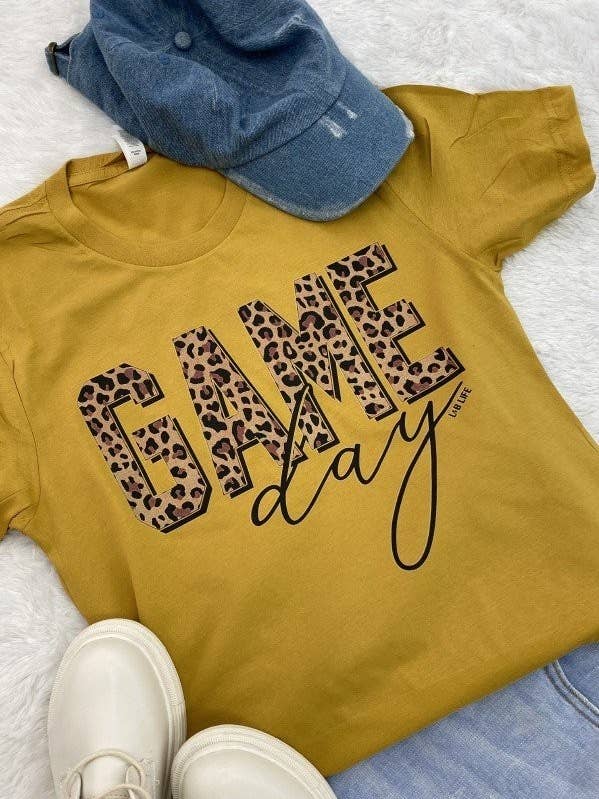 Bella Canvas T-Shirt mit Leopardenmotiv für den Spieltag, Sport, Spiel für den Großhandel von L&B Life