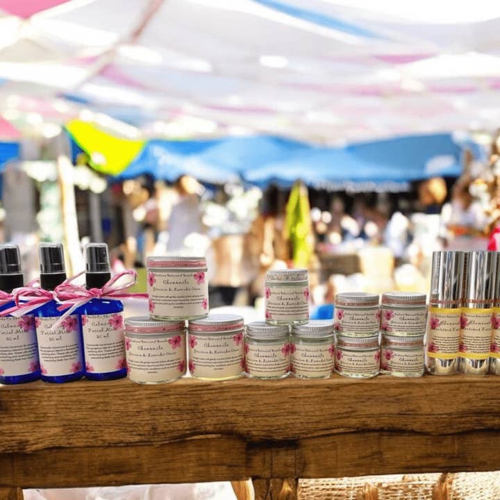 Chamomile, Geranium & Lavender Skincare Module - Gentle by nature. Powerful by reputation for wholesale by Herbs On The Hill