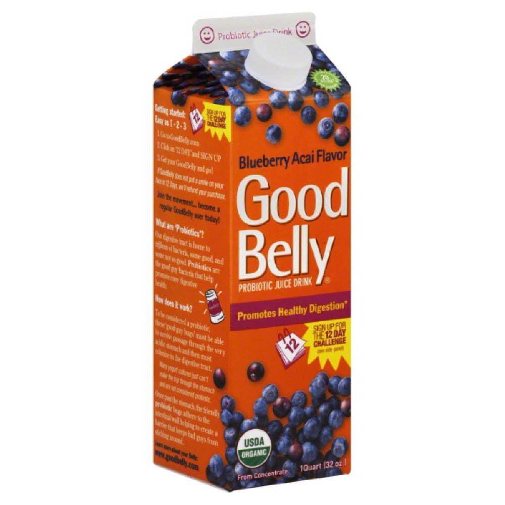 KeHE Distributors, LLC - Wholesale Oral Supplement/Vitamin - Good Belly Blueberry Acai Flavor Probiotic Juice Drink, 32 Oz (Pack of 6)0