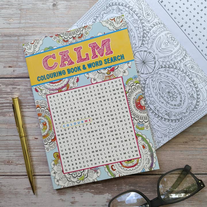 Robert Frederick Ltd - Wholesale Coloring Book - Adult - Grown Up Colouring & Word Search - Calm