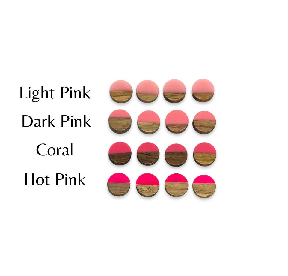 Shantiques Mini Creations – Engroshandel Ørestikkere – Øreringe - Træ Grain Lille Cirkel3