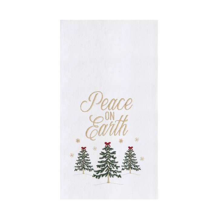 Christmas Peace On Earth Forest Kitchen Towel for wholesale by C&F Home