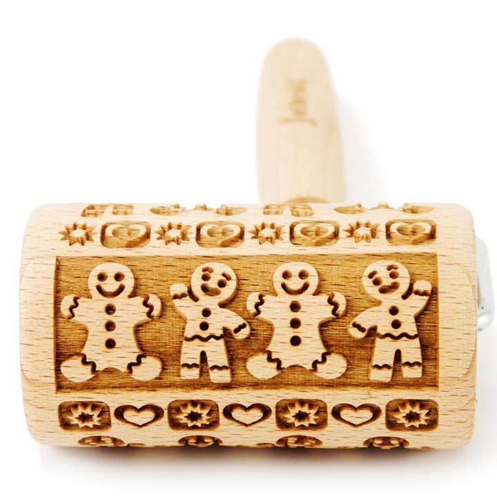 Gingerbreadman Mini Rolling Pin for wholesale by Folkroll