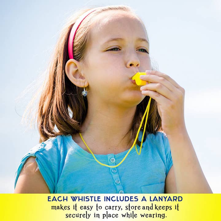 The Twiddlers – wholesale Klassisk leksak - Barn – 60 Neon Whistles med nyckelband för sport och barn Party Bag2