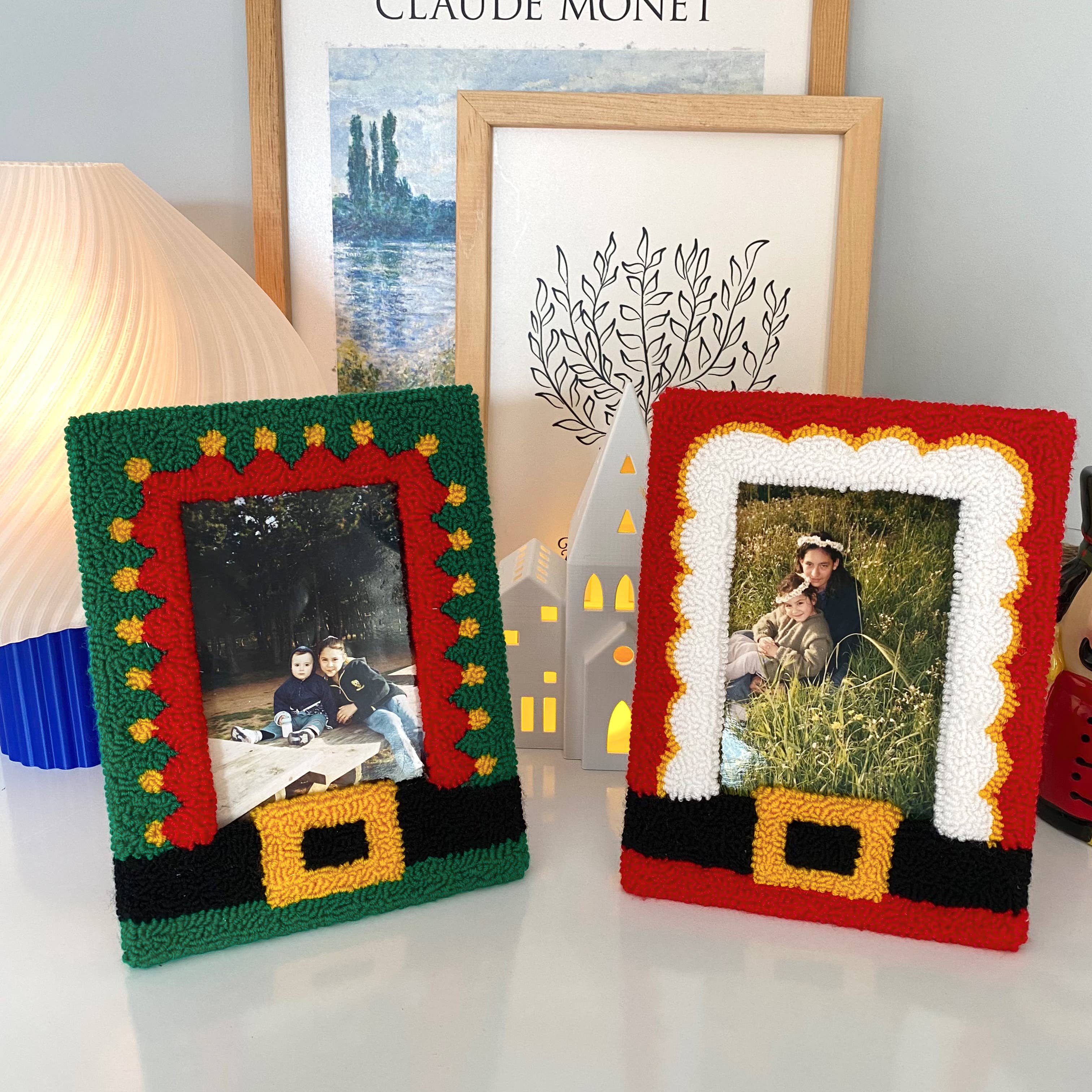 Mudita Rug Studio - Vendita all'ingrosso Cornice portafoto - Cornici per Foto con Punch Needle Natalizio – Decorazioni Fatte a Mano1