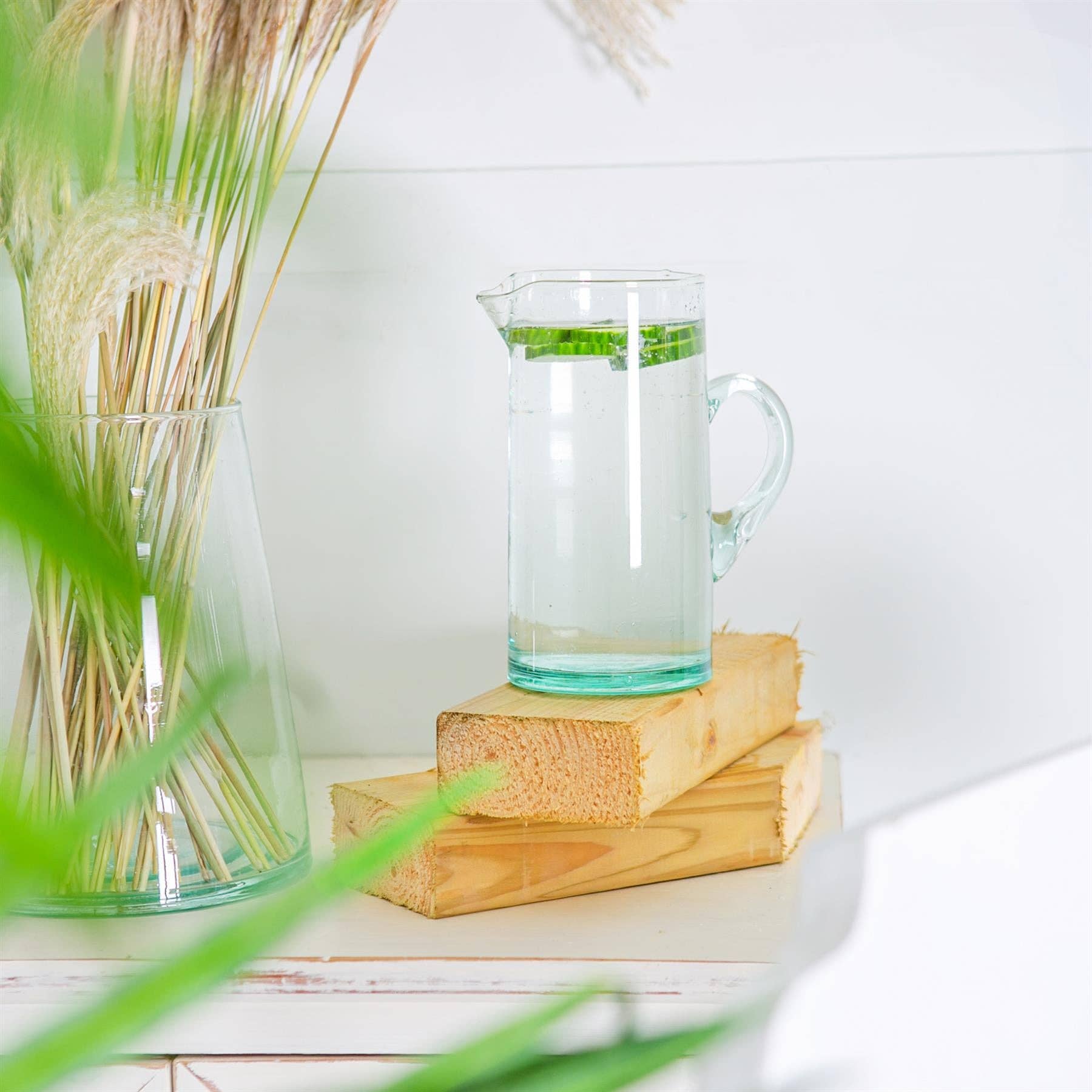 Rinkit Ltd - Wholesale Wine Glass - Nicola Spring Jebel Recycled Glass Jug - 1L - Clear1