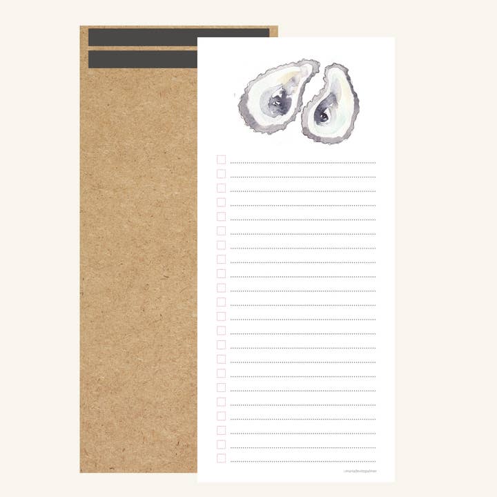 Watercolor List Notepad | Oysters for wholesale by Maria DeVito Palmer Designs LLC