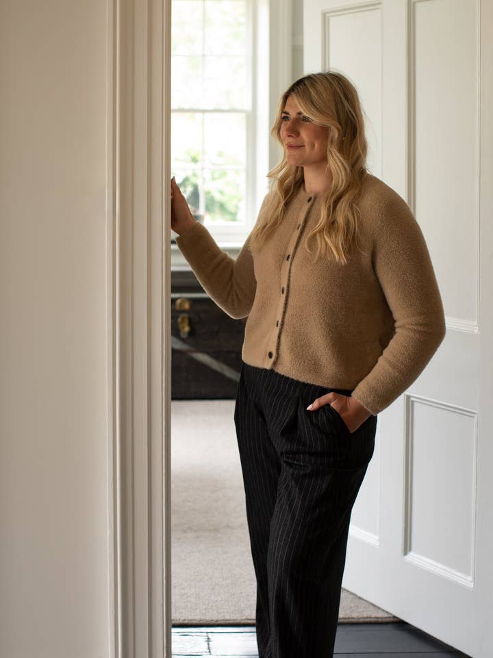 Mary Cardigan | Light Tan for wholesale by CHALK