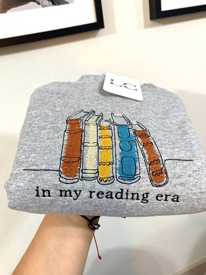 In My Reading Era Embroidered Sweatshirt for wholesale by LC by Carina