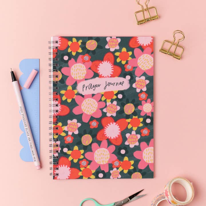 Floral green Prayer Journal for wholesale by Ali Marriott