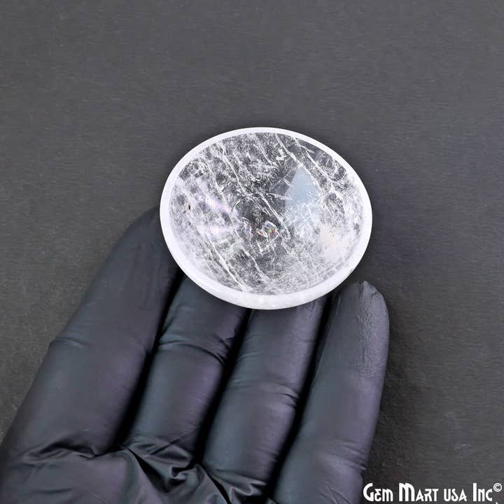 GemMartUSA – wholesale Decorative plate/dish/bowl – Natural Crystal Mini Carved Gemstone Bowl Cup 2 inch8