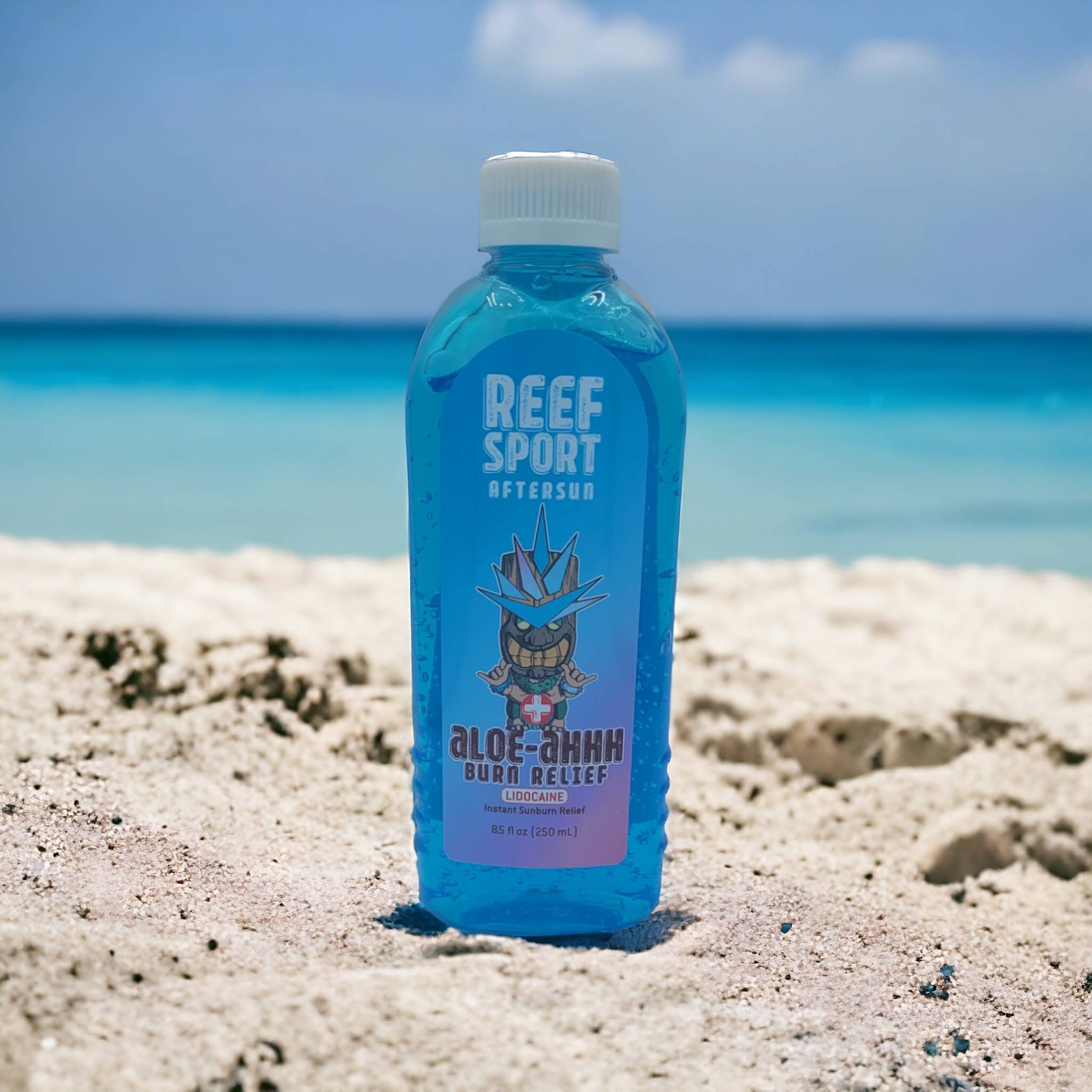 Reef Sport Suncare - Wholesale Aftersun/Sun Damage Repair Cream - REEF ALOE-Ahhh BLUE Gel - 8z