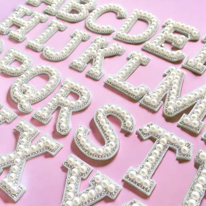 Rosie Posie Patches - Vendita all'ingrosso Toppe - Toppe con lettere in strass e perle termoadesive per la sposa4