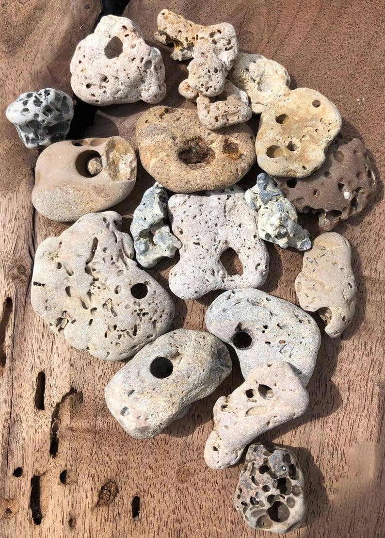 Lisa Bone - Portfolio of Works: Hag Stone Necklaces/keychains