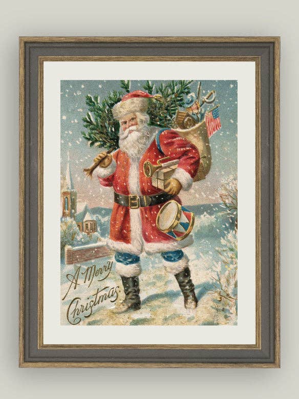 Resejultomten inramad antik konst för wholesale av Petal Lane Home