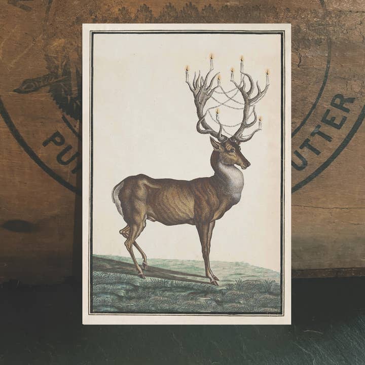 Christmas Stag In Situ for wholesale by Irreverent Cards for Challenging Times