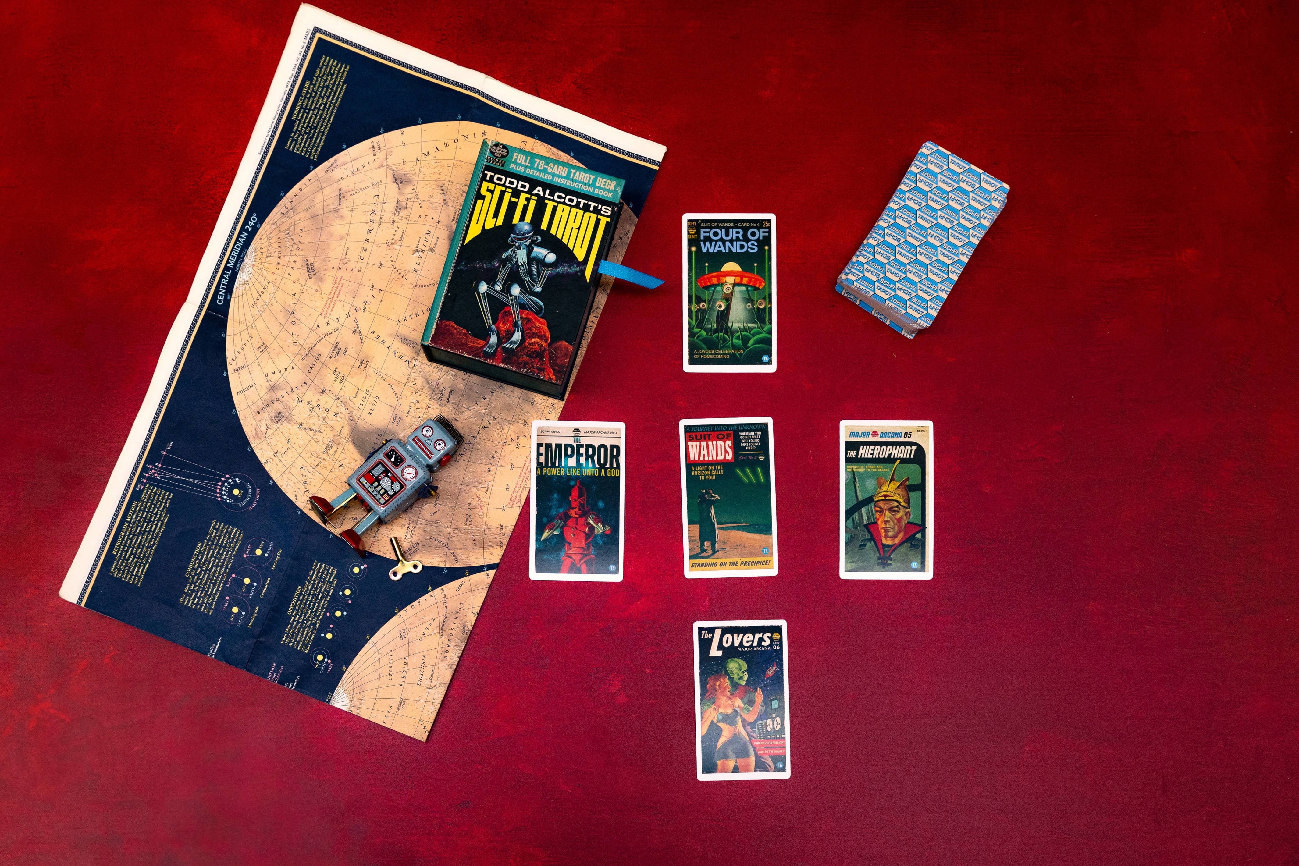 Unemployed Philosophers Guild – Engroshandel Tarotkort – Sci-Fi tarotkortspil med 78 kort og rumalderkunst3