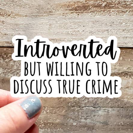 Introverti mais prêt à discuter de faits divers sticker pour la vente par Gearhart Design Co.