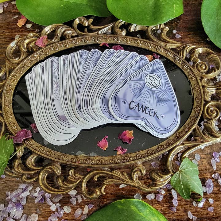 Cancer Planchette Sticker for wholesale by Moonflower Scythe